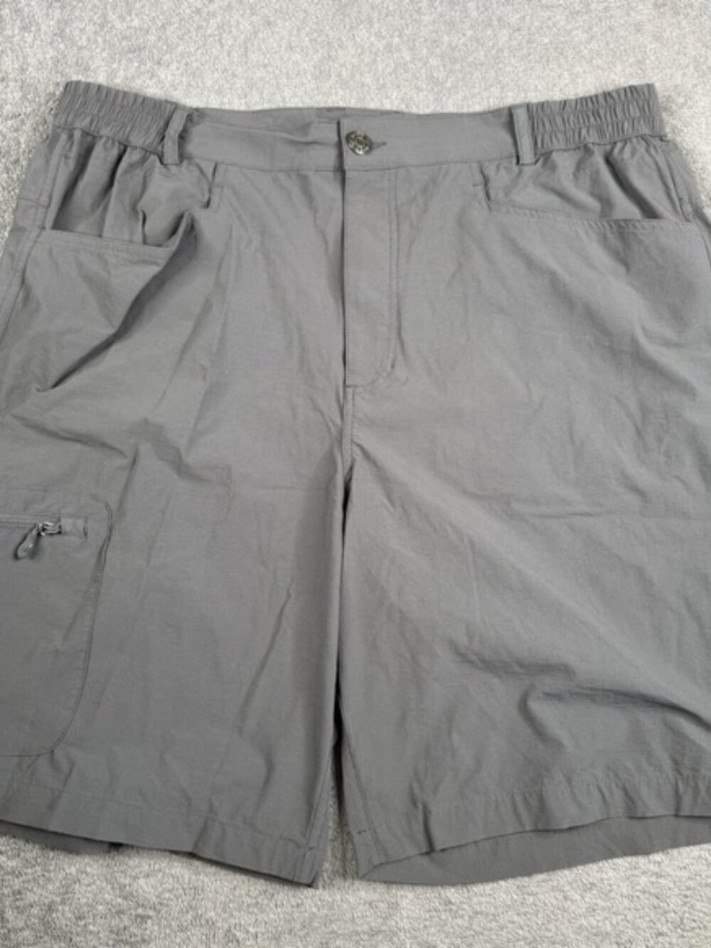 MIER Flex Waist Stretch‎ Nylon Cargo Shorts. Gray, Men's Size 38 Fishing Hiking*